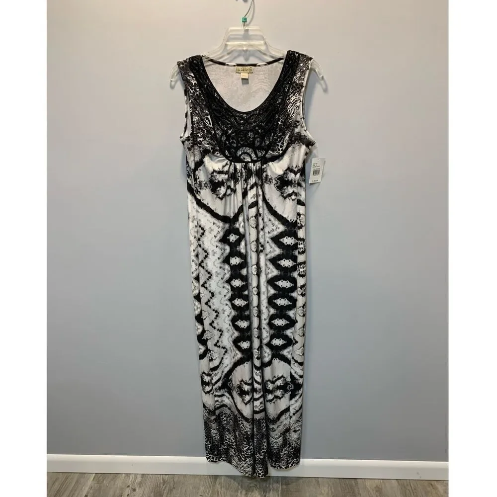 NWT LIVE AND LET LIVE BLACK/WHITE MAXI